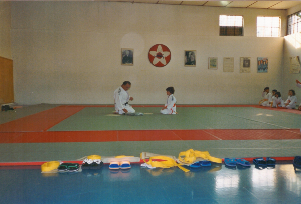 Anna Damoli learning judo as a child around 2002.